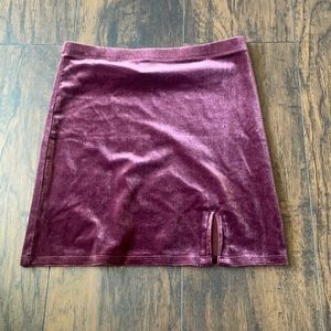 dark pink mini skirt